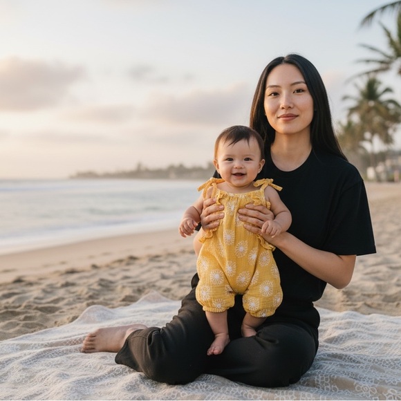 NWT WILD WAWA Blossom Coco Jumpsuit 0/3M - Picture 2 of 5